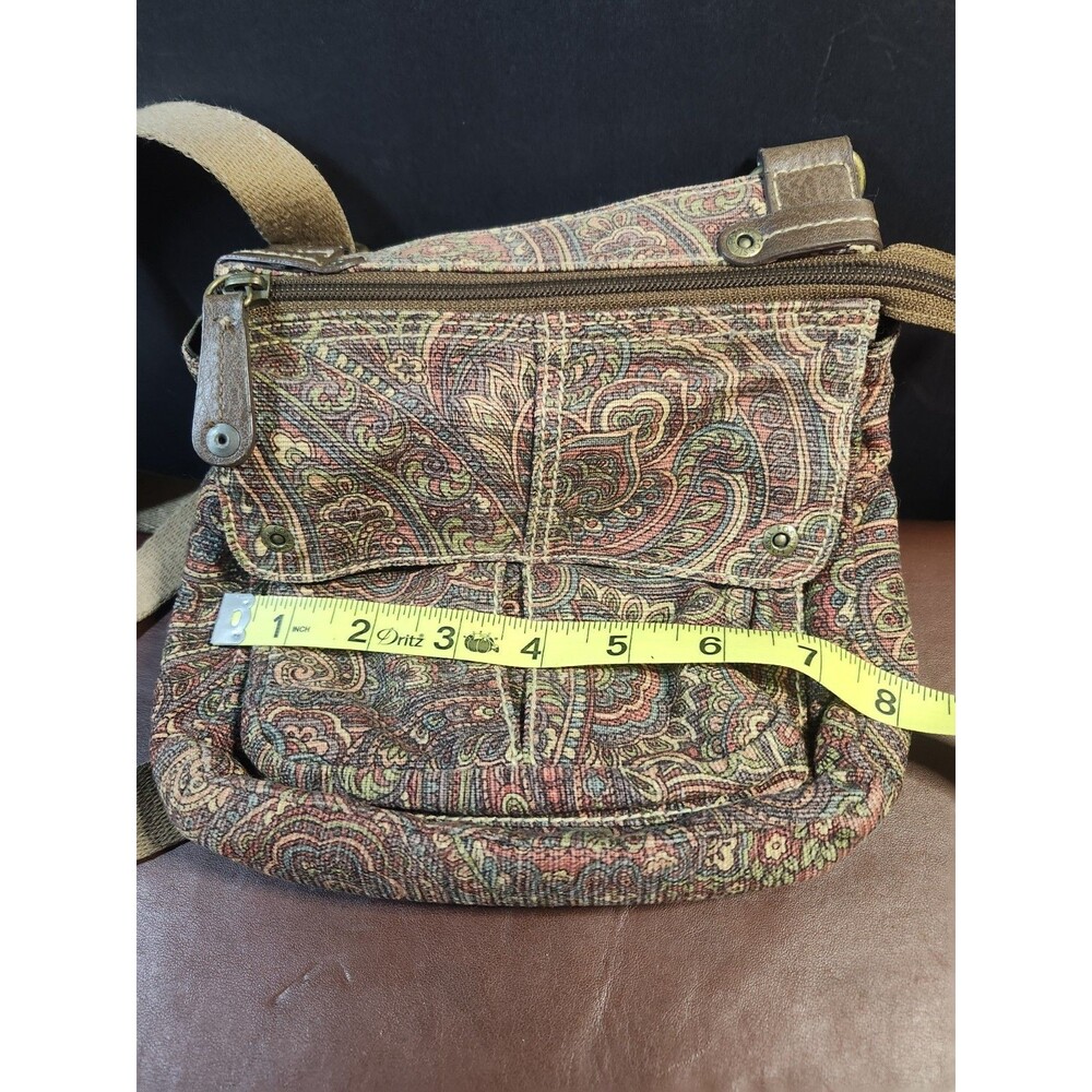 vintage Fossil paisley tapestry fabric crossbody shoulder bag - Picture 8 of 8